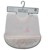 Wholesale - 2pk "She Leaves a Little Sparkle Wherever she Goes" with all over Floral Silicone Bibs Badgley Mischka C/P 60, UPC: 195010117753